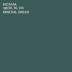 #3C5A5A - Mineral Green Color Image